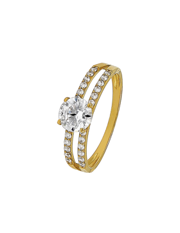 Bague Or 9 Carats Solitaire...