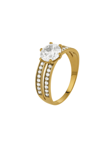 Bague Or 9 Carats Zirconias