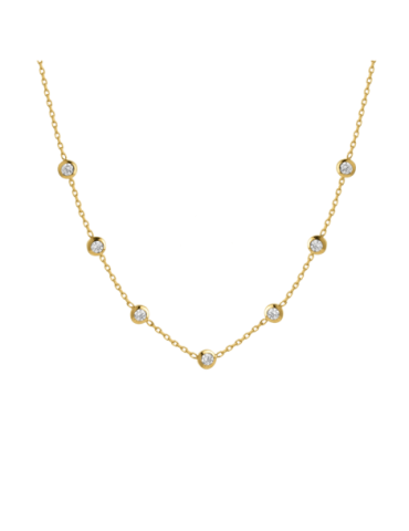 Collier Plaqué Or Zirconias