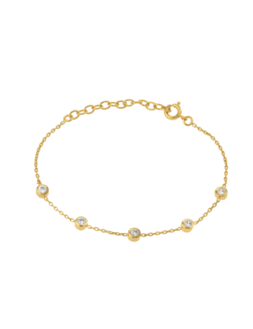 Bracelet Plaqué Or Zirconias