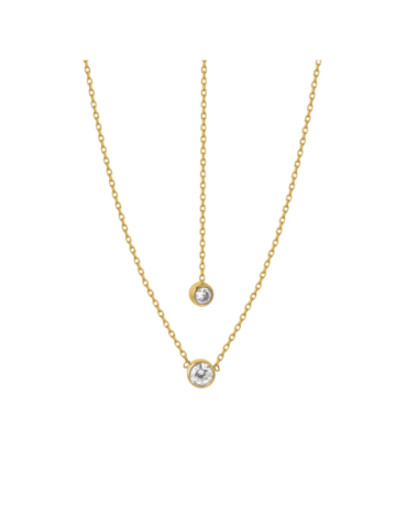 Collier Plaqué Or Zirconias...