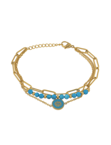 Bracelet Acier Jaune Triple...