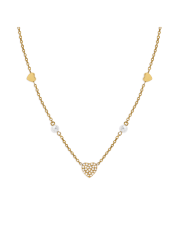 Collier Acier Jaune Cœur...