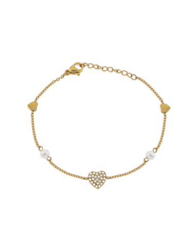 Bracelet Acier Jaune Cœur...