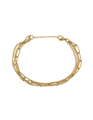 Bracelet Acier Jaune Triple...