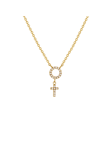 Collier Acier Jaune Cercle...