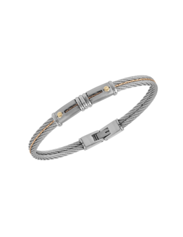 Bracelet Acier Double Cable...