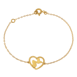 Bracelet Or 9 Carats Coeur...