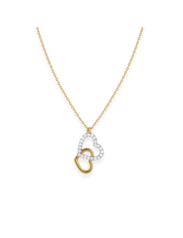 Collier Pendant Coeurs Or...