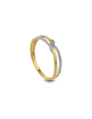 Bague Or 9 caratsBicolore...