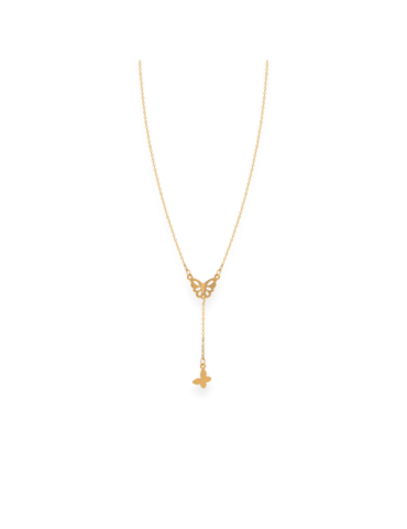 Collier Or 9 caratsY Papillons