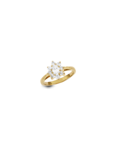 Bague Plaqué Or Fleur...