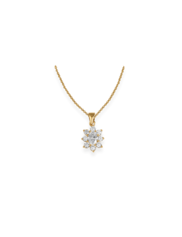 Pendentif Plaqué Or Fleur...