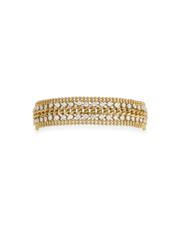 Bracelet Plaqué Or et Zirconia