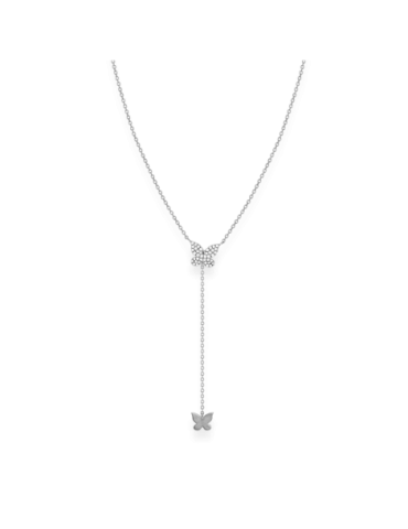 Collier Argent Rhodié Y...