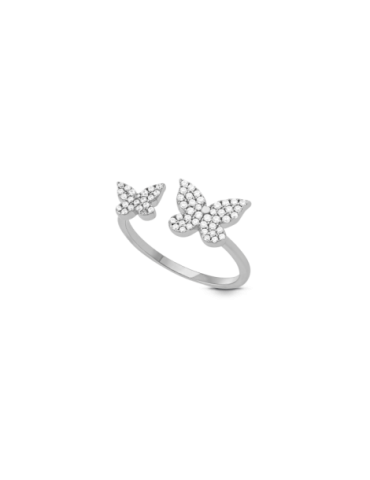Bague Papillons Ouverte...